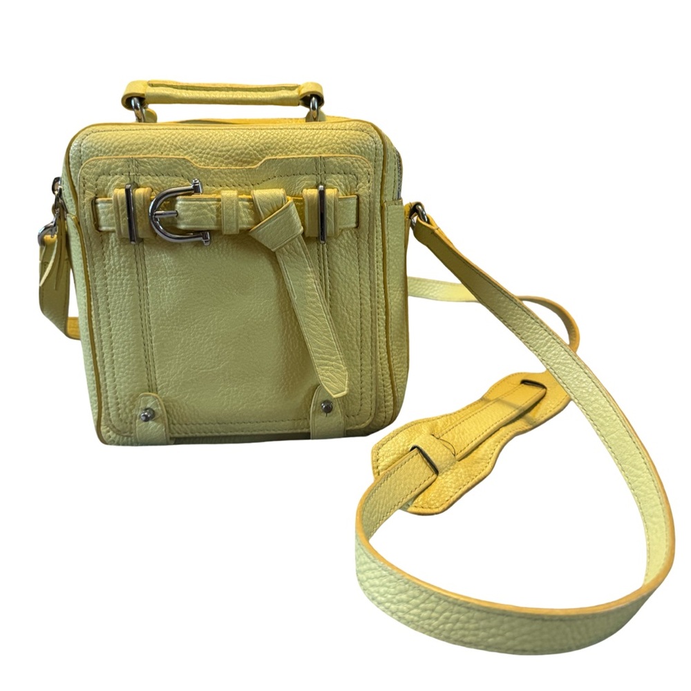 Banana Yellow Etienne Aigner Leather Crossbody Bag.